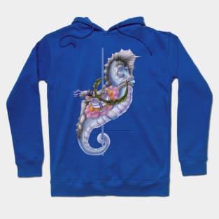 Watercolor Carousel Sea Horse Hoodie